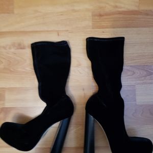 Alexander Wang Stretch Black Suede Boots